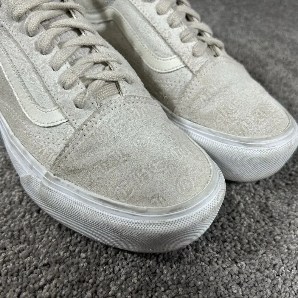 Vans Old Skool Deboss Women’s Size 6.5 Marshmallow White Platform Shoes Used